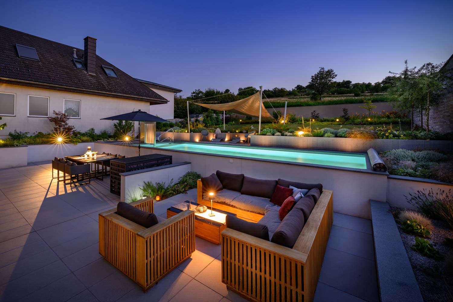 Gartengestaltung mit Licht: Burgenland, Niederösterreich und Wien