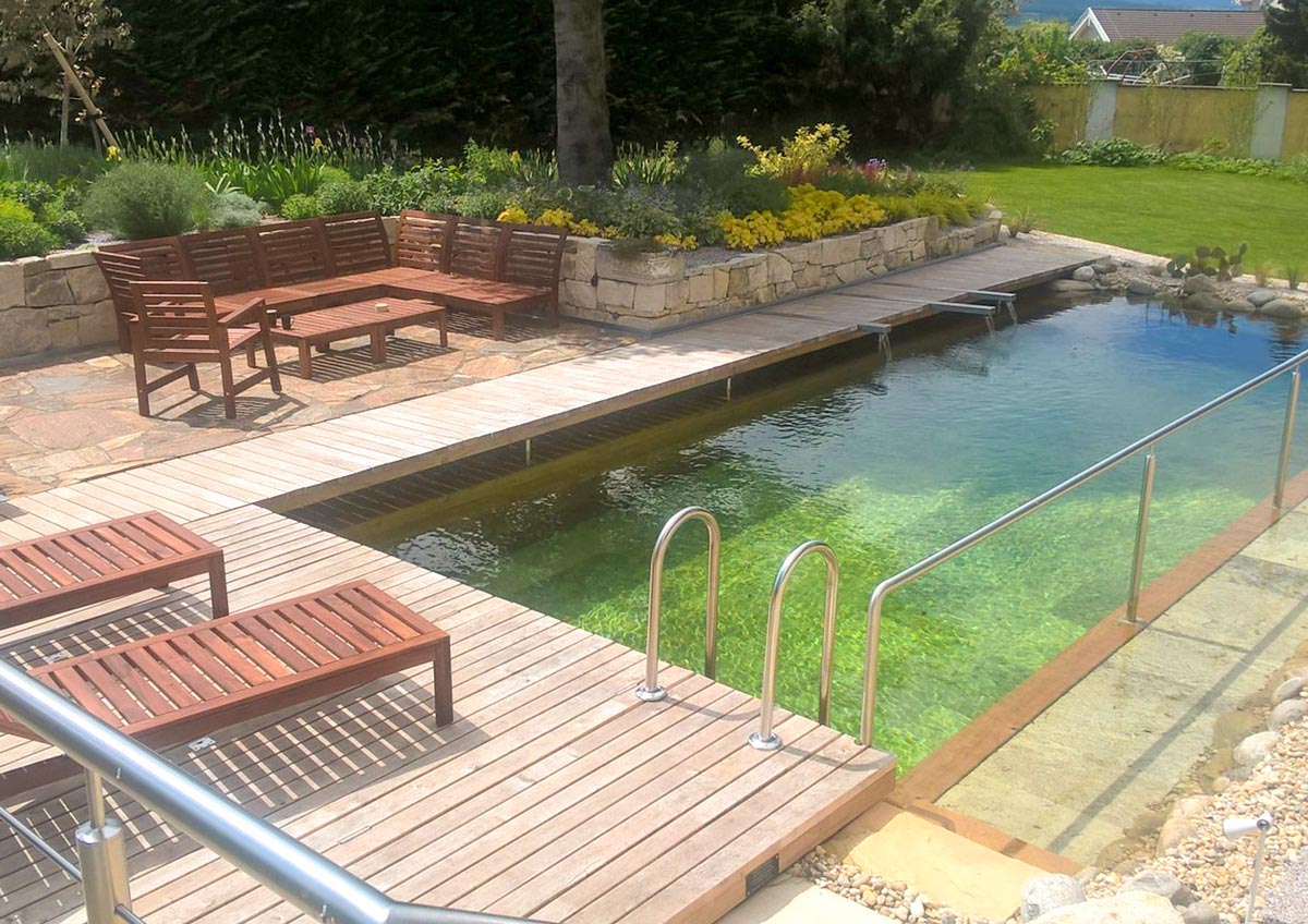 Naturpool mit Aussengestaltung, Planung und Ausführung Burgenland