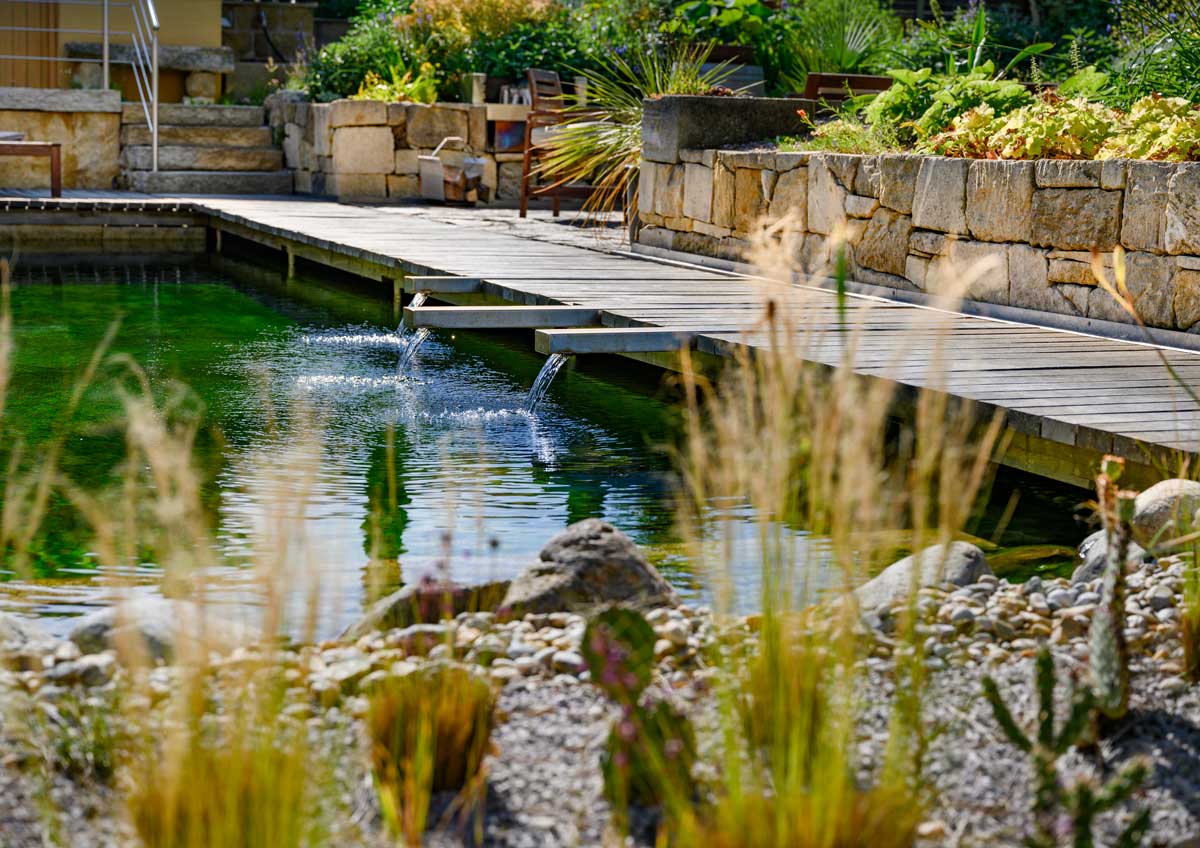 Naturpool mit Aussengestaltung, Planung und Ausführung Burgenland